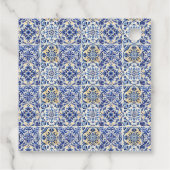 地中海風 青いタイル レモン ブライダルシャワー フェイバータグ (裏面)