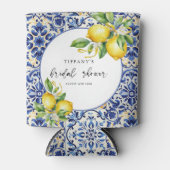 地中海風 青いタイル レモン ブライダルシャワー 缶クーラー (正面)