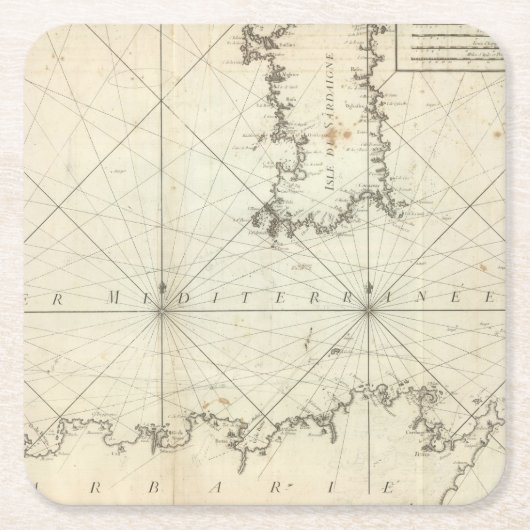 地中海2 スクエアペーパーコースター (正面)