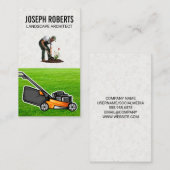 地主の庭への植栽 | 芝刈機 名刺 (正面/裏面)