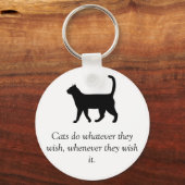 地主の秘密からの猫引用文 キーホルダー (正面)