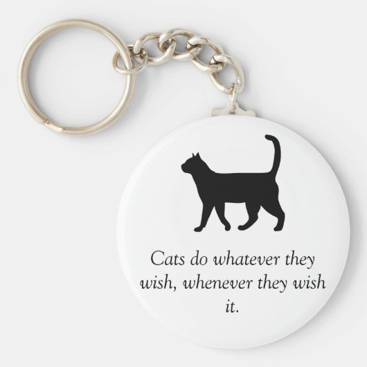 地主の秘密からの猫引用文 キーホルダー (正面)