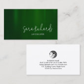 地主ガーデナーメタリックフェイクグリーン 名刺 (正面/裏面)
