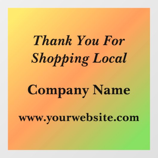 地元でお買い物していただきありがとう ウィンドウサイン (シート)