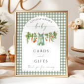 地元で作られたカードとギフトが野菜をサイン ポスター