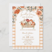 地元で栽培されたカボチャのキャリッジ赤ちゃんシャワー 招待状 (正面)