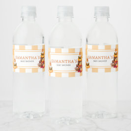 地元で栽培されたカボチャの赤ちゃんシャワー ペットボトルラベル