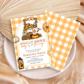 地元で栽培されたカボチャの赤ちゃんシャワー 招待状