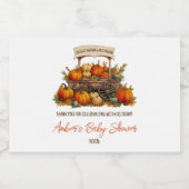 地元で栽培されたカボチャファーマーズマーケットベビーシャワー リキュールボトルラベル (シングルラベル)