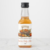 地元で栽培されたカボチャファーマーズマーケットベビーシャワー リキュールボトルラベル (正面)