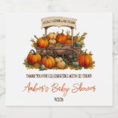 地元で栽培されたカボチャファーマーズマーケットベビーシャワー リキュールボトルラベル (シングルラベル)