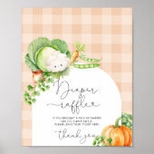 地元で栽培されたカボチャ農場おむつラッフルポスター ポスター (正面)