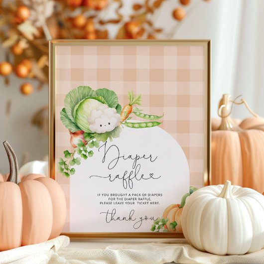 地元で栽培されたカボチャ農場おむつラッフルポスター ポスター