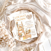 地元で栽培されたカボチャ農場市場秋ベビーシャワー 招待状