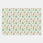 地元で栽培されたギフトラップジンガムラッピング紙 ラッピングペーパーシート (正面)