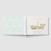 地元で栽培されたゴールデンレトリバーフローラベビーシャワー ゲストブック (全面)