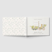 地元で栽培されたゴールデンレトリバーフローラベビーシャワー ゲストブック (全面)