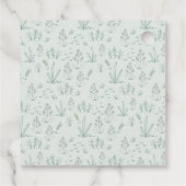 地元で栽培されたゴールデンレトリバーフローラベビーシャワー フェイバータグ (裏面)