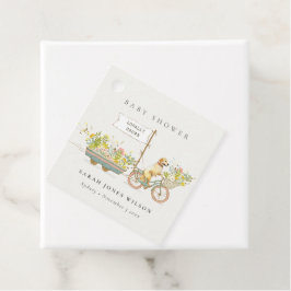 地元で栽培されたゴールデンレトリバーフローラベビーシャワー フェイバータグ