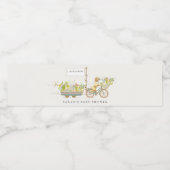 地元で栽培されたゴールデンレトリバーフローラベビーシャワー ペットボトルラベル (シングルラベル)