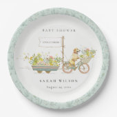 地元で栽培されたゴールデンレトリバーフローラベビーシャワー ペーパープレート (正面)