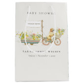 地元で栽培されたゴールデンレトリバーフローラベビーシャワー ミディアムペーパーバッグ (正面)