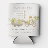 地元で栽培されたゴールデンレトリバーフローラベビーシャワー 缶クーラー (正面)