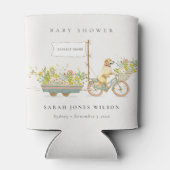 地元で栽培されたゴールデンレトリバーフローラベビーシャワー 缶クーラー (裏面)