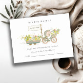 地元で栽培されたハリネズミおむつラッフルベビーシャワー エンクロージャーカード