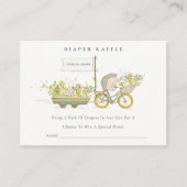 地元で栽培されたハリネズミおむつラッフルベビーシャワー エンクロージャーカード (正面)