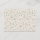 地元で栽培されたハリネズミおむつラッフルベビーシャワー エンクロージャーカード (裏面)