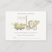 地元で栽培されたハリネズミおむつラッフルベビーシャワー エンクロージャーカード (正面)