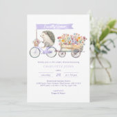 地元で栽培されたハリネズミ赤ちゃんシャワー招待状 招待状 (スタンド正面)