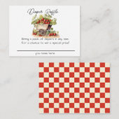 地元で栽培されたファーマーズマーケットおむつラッフル エンクロージャーカード (正面/裏面)