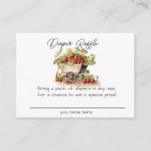 地元で栽培されたファーマーズマーケットおむつラッフル エンクロージャーカード (正面)