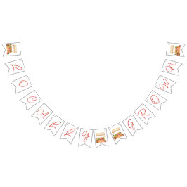 地元で栽培されたファーマーズマーケットの赤ちゃんシャワー バンティングフラッグ