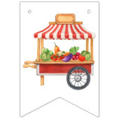 地元で栽培されたファーマーズマーケットの赤ちゃんシャワー バンティングフラッグ (第1の旗)