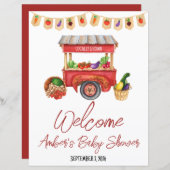 地元で栽培されたファーマーズマーケットベビーシャワーへようこそ (正面/裏面)