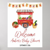 地元で栽培されたファーマーズマーケットベビーシャワーへようこそ ポスター (正面)