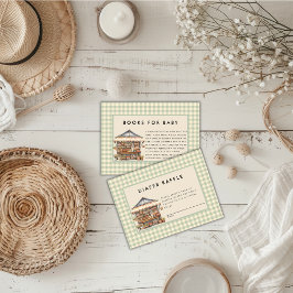 地元で栽培されたファーマーズマーケットベビーシャワー エンクロージャーカード