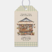 地元で栽培されたファーマーズマーケットベビーシャワー ギフトタグ (正面)