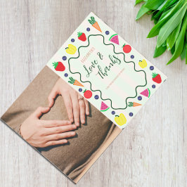 地元で栽培されたファーマーズマーケットベビーシャワー サンキューカード