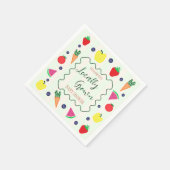 地元で栽培されたファーマーズマーケットベビーシャワー スタンダードカクテルナプキン (角)