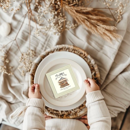 地元で栽培されたファーマーズマーケットベビーシャワー スタンダードカクテルナプキン