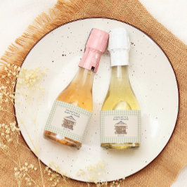 地元で栽培されたファーマーズマーケットベビーシャワー スパークリングワインラベル