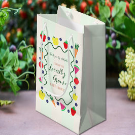 地元で栽培されたファーマーズマーケットベビーシャワー スモールペーパーバッグ