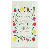 地元で栽培されたファーマーズマーケットベビーシャワー スモールペーパーバッグ (正面)