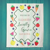 地元で栽培されたファーマーズマーケットベビーシャワー タペストリー