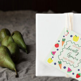 地元で栽培されたファーマーズマーケットベビーシャワー フェイバータグ