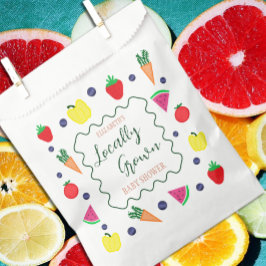 地元で栽培されたファーマーズマーケットベビーシャワー フェイバーバッグ